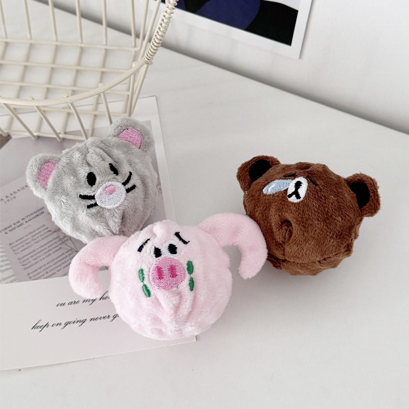 Pet toys: Large dog, relaxing and durable, cute animal-shaped elastic balls, sound-making toys, and spiny balls