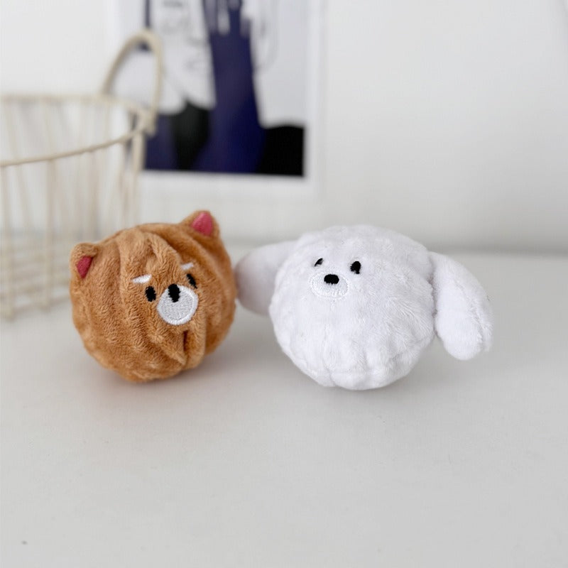 Pet toys: Large dog, relaxing and durable, cute animal-shaped elastic balls, sound-making toys, and spiny balls