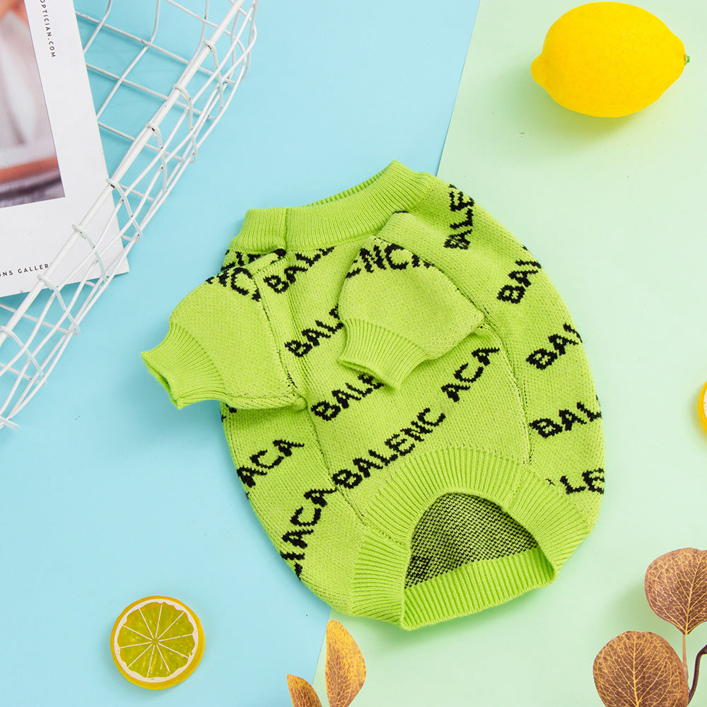 Dog sweater fashionable brand