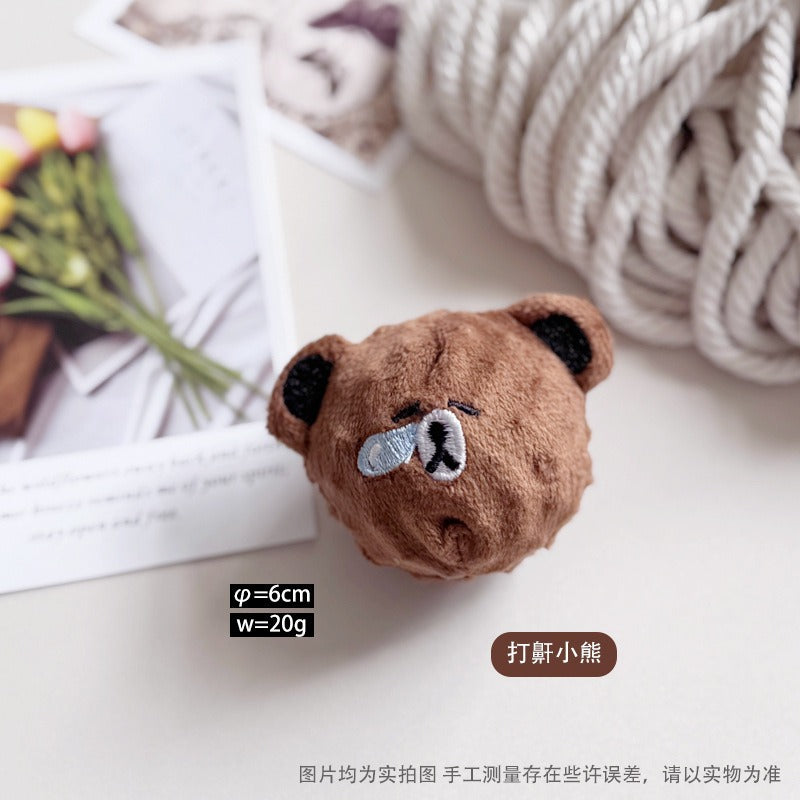 Pet toys: Large dog, relaxing and durable, cute animal-shaped elastic balls, sound-making toys, and spiny balls