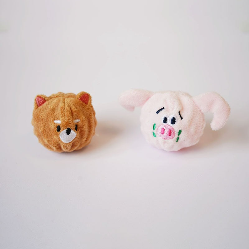 Pet toys: Large dog, relaxing and durable, cute animal-shaped elastic balls, sound-making toys, and spiny balls