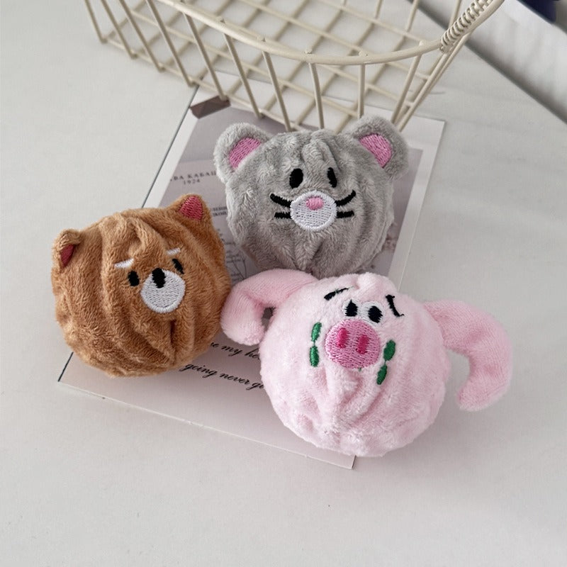 Pet toys: Large dog, relaxing and durable, cute animal-shaped elastic balls, sound-making toys, and spiny balls