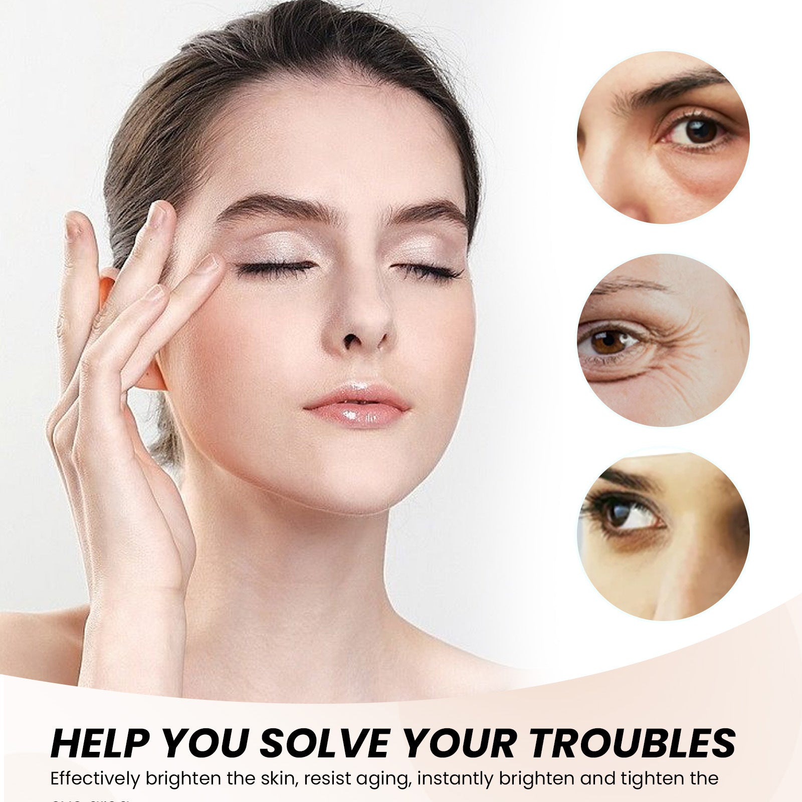 West&Month Firming Eye Cream reduces fine lines, eye bags, dark circles, nasolabial folds and crow's feet, and moisturizes the skin around the eyes