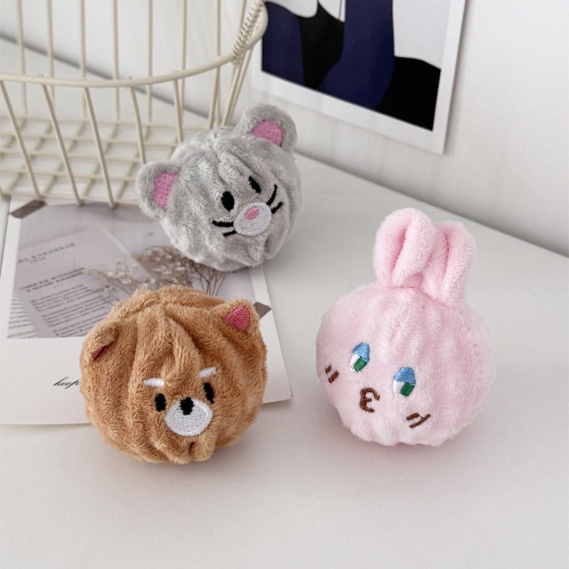 Pet toys: Large dog, relaxing and durable, cute animal-shaped elastic balls, sound-making toys, and spiny balls