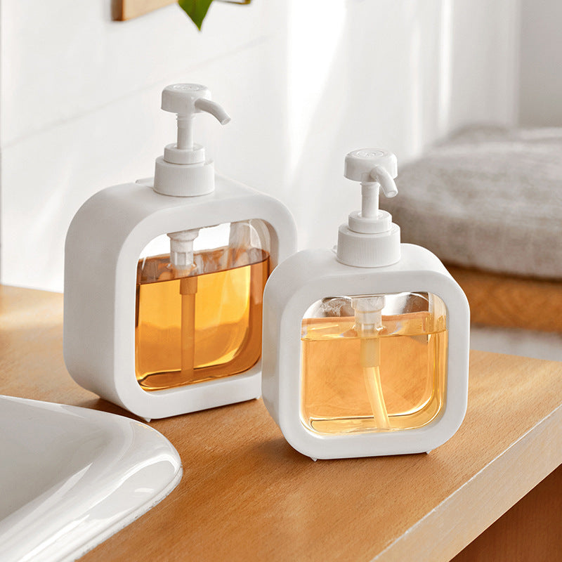 New transparent bottling bathroom hand sanitizer bottling plastic press type visual emulsion bottling empty bottles