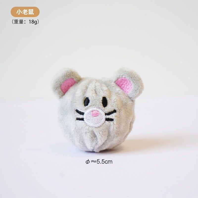 Pet toys: Large dog, relaxing and durable, cute animal-shaped elastic balls, sound-making toys, and spiny balls