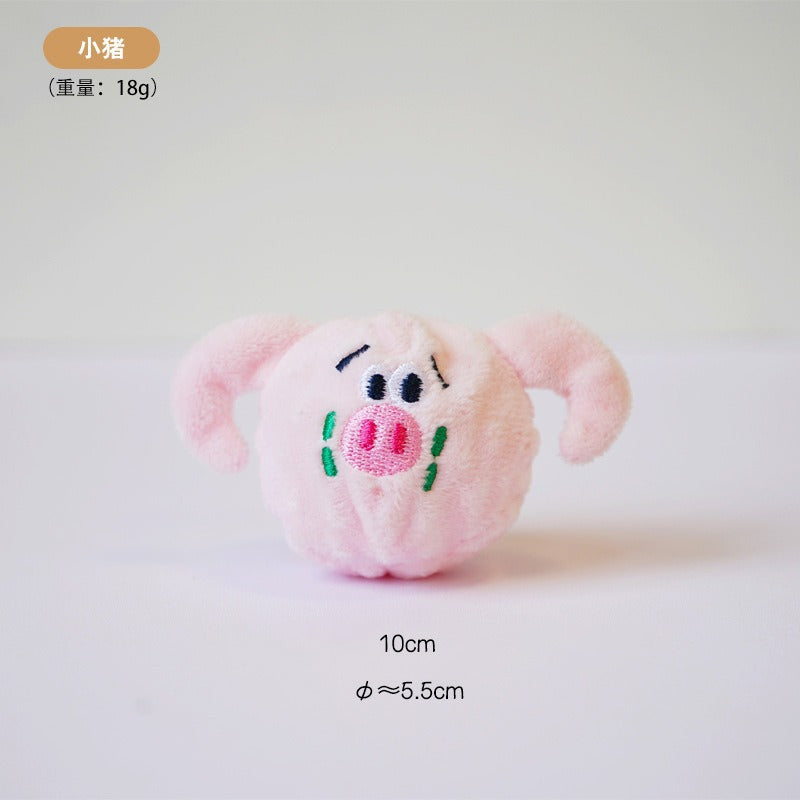 Pet toys: Large dog, relaxing and durable, cute animal-shaped elastic balls, sound-making toys, and spiny balls