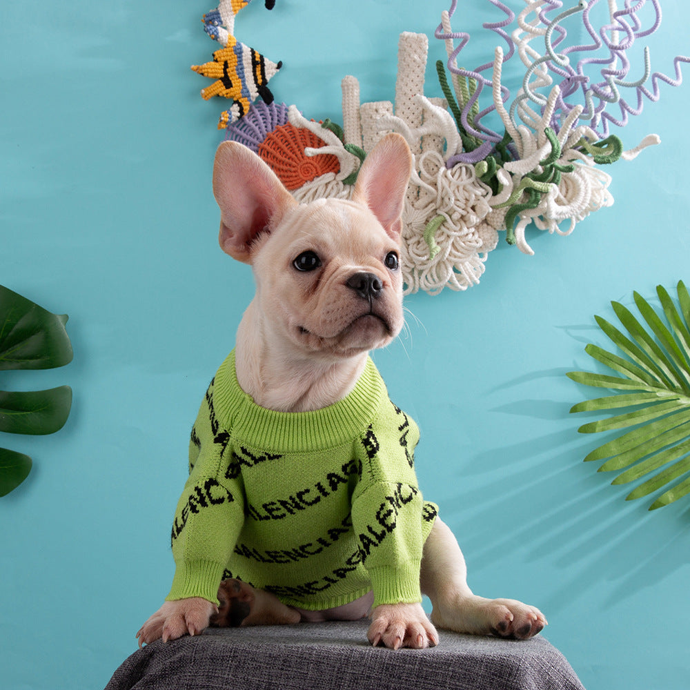 Dog sweater fashionable brand