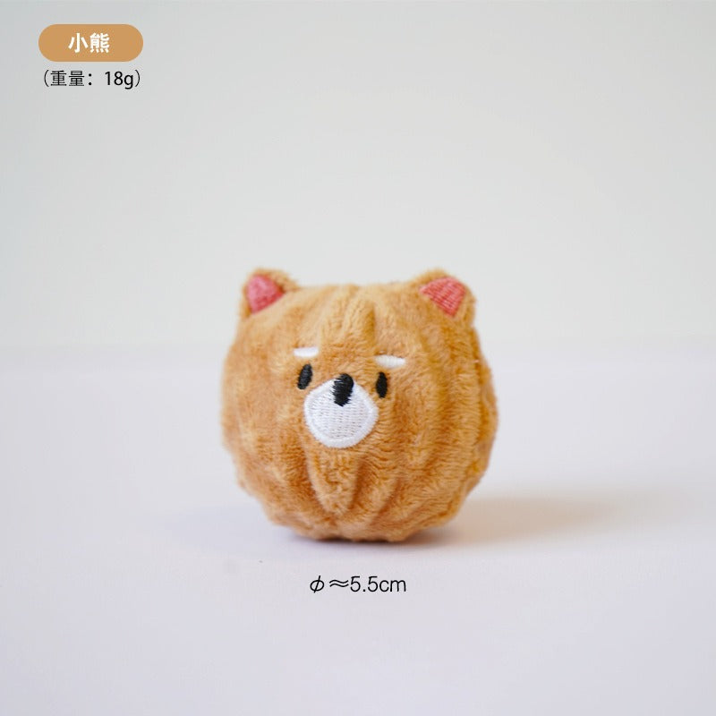 Pet toys: Large dog, relaxing and durable, cute animal-shaped elastic balls, sound-making toys, and spiny balls