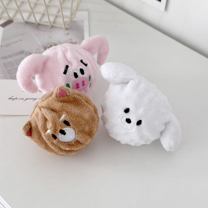 Pet toys: Large dog, relaxing and durable, cute animal-shaped elastic balls, sound-making toys, and spiny balls