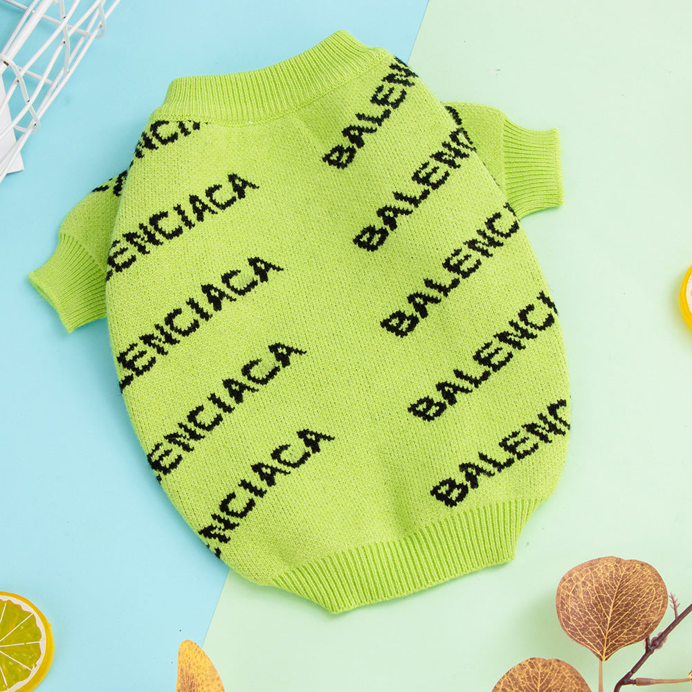 Dog sweater fashionable brand